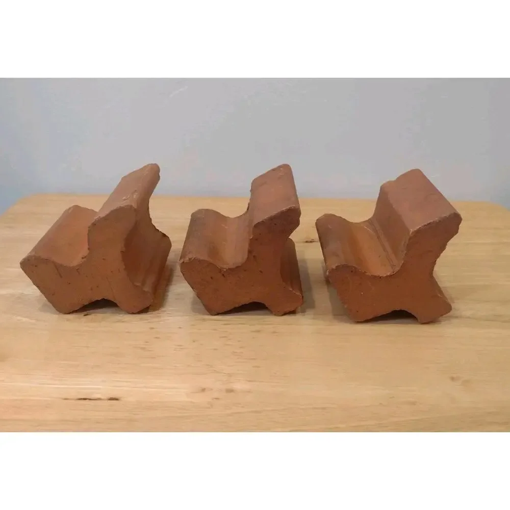 Set of 3 TERRA Cotta Large Pot Feet Clay Risers Deroma from Italy Planter Feet